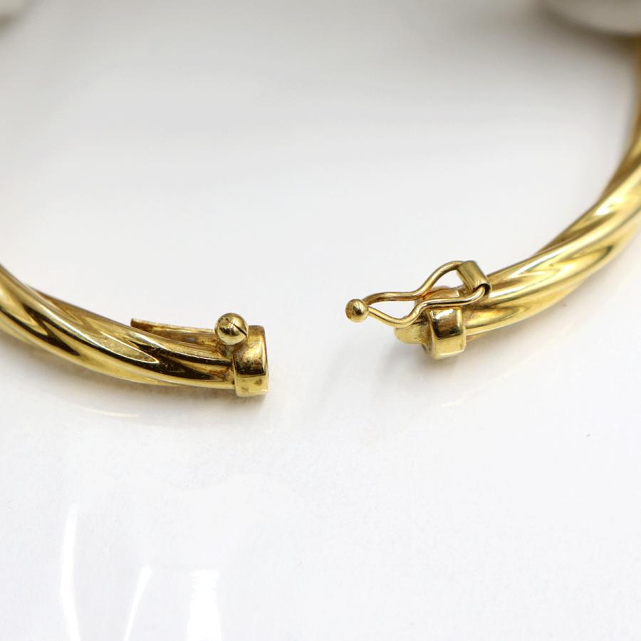 K18バングル　バングルサイズ約17cm　重量6.56ｇ（中古）