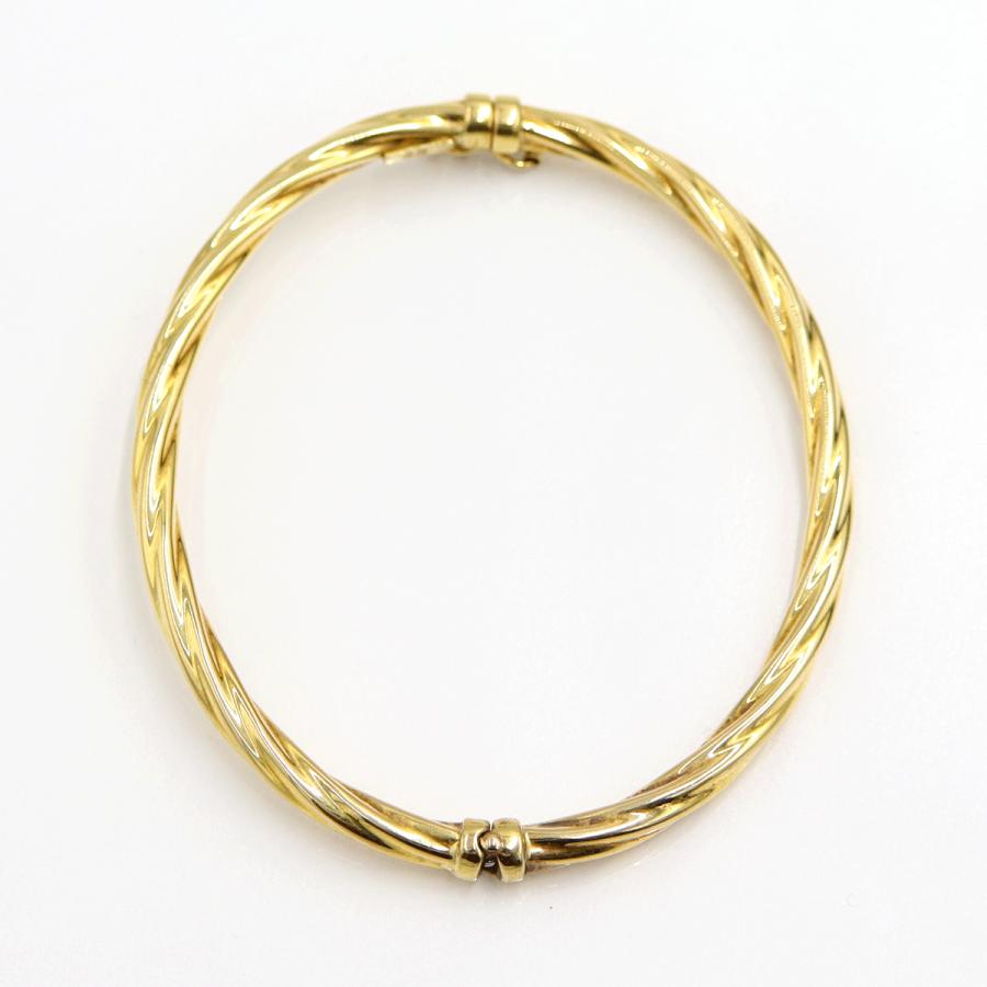 K18バングル　バングルサイズ約17cm　重量6.56ｇ（中古）