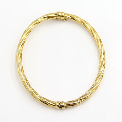 K18バングル　バングルサイズ約17cm　重量6.56ｇ（中古）