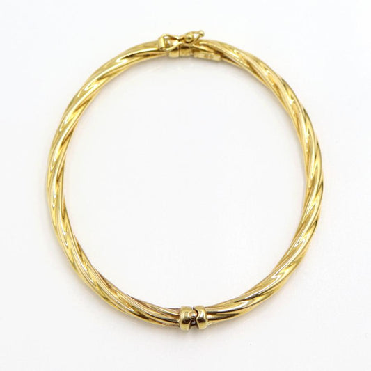 K18バングル　バングルサイズ約17cm　重量6.56ｇ（中古）