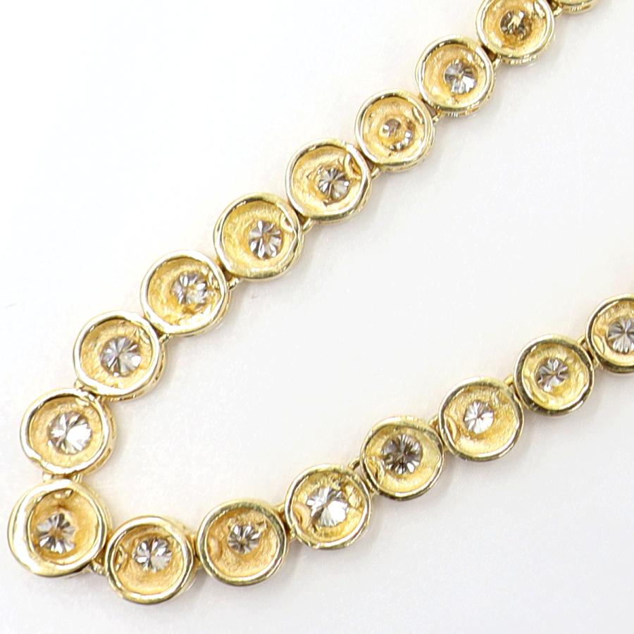 K18ダイヤモンドネックレス　D3.00ct　長さ39cm　重量20.04ｇ(石の重量含む)（中古）
