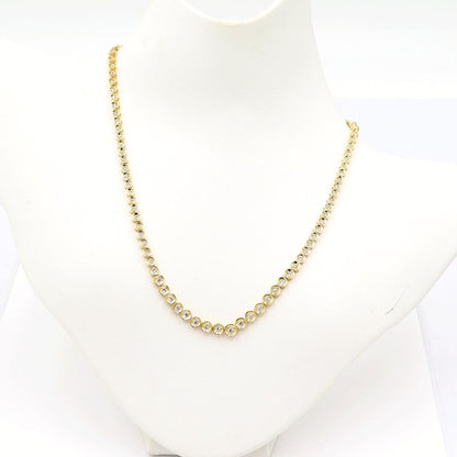 K18ダイヤモンドネックレス　D3.00ct　長さ39cm　重量20.04ｇ(石の重量含む)（中古）