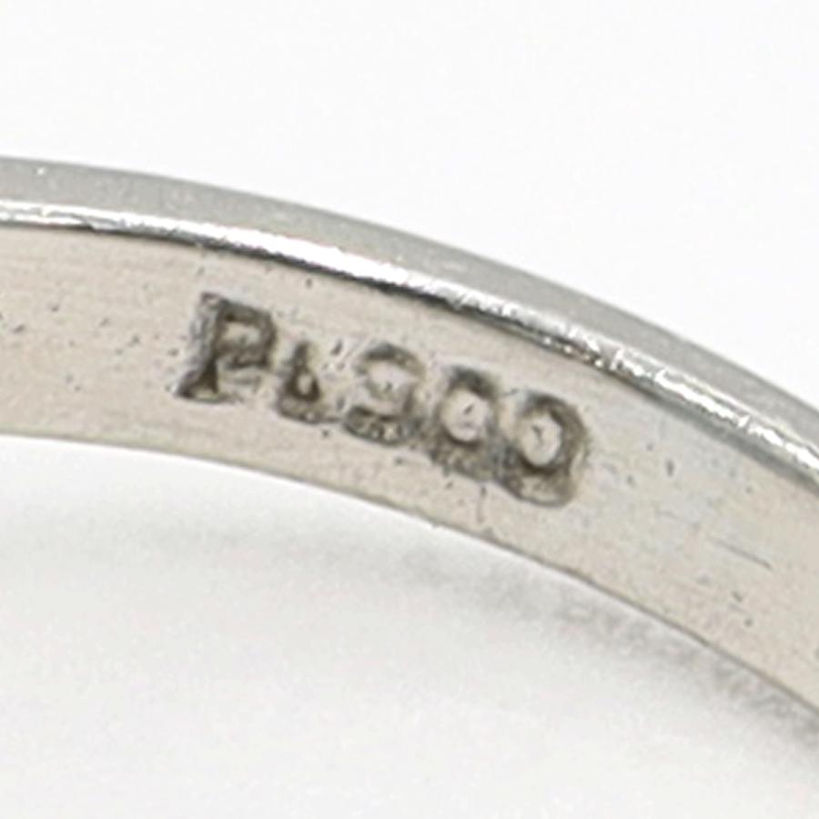 Pt900ブルートパーズダイヤモンドリング　BT7.01ct　D0.10ct　リングサイズ11号　重量7.42ｇ(石の重量含む)　レディース（中古）