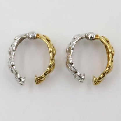 K18/K14WGピアリング　重量2.96ｇ(両耳合計) 　リバーシブル（中古）