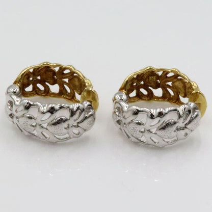 K18/K14WGピアリング　重量2.96ｇ(両耳合計) 　リバーシブル（中古）