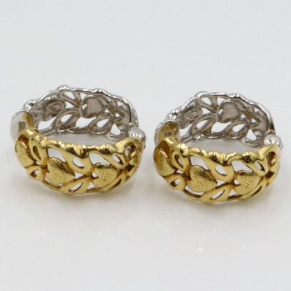 K18/K14WGピアリング　重量2.96ｇ(両耳合計) 　リバーシブル（中古）