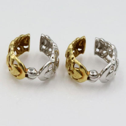 K18/K14WGピアリング　重量2.96ｇ(両耳合計) 　リバーシブル（中古）