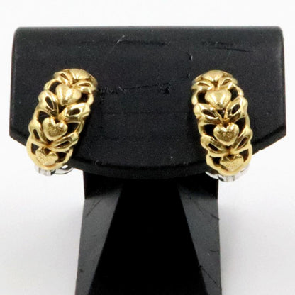 K18/K14WGピアリング　重量2.96ｇ(両耳合計) 　リバーシブル（中古）