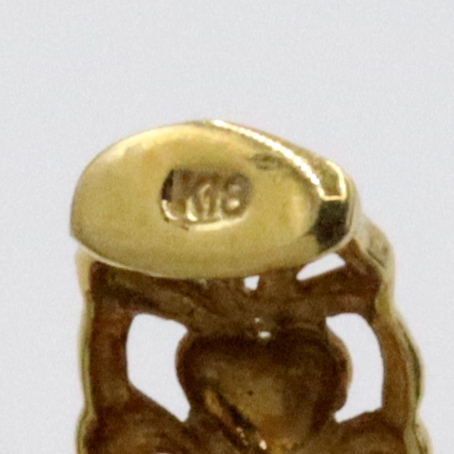 K18/K14WGピアリング　重量2.96ｇ(両耳合計) 　リバーシブル（中古）