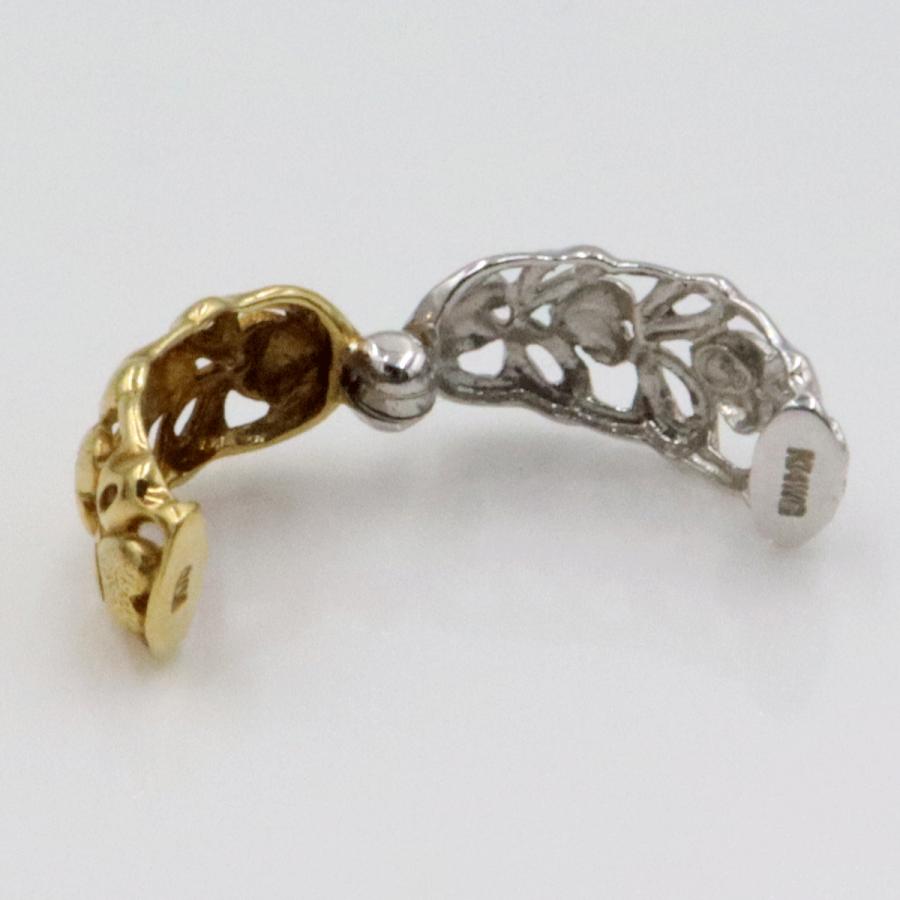 K18/K14WGピアリング　重量2.96ｇ(両耳合計) 　リバーシブル（中古）