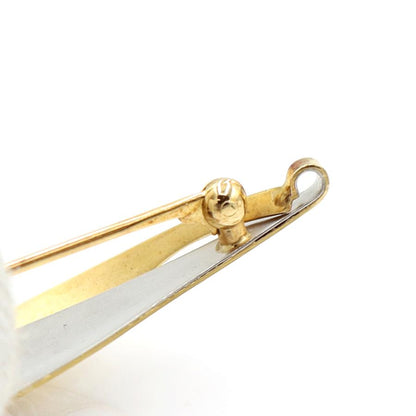 Pt900/K18ブローチ「フェザー」　重量3.18ｇ　レディース（中古）