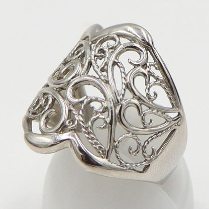 Pt900デザインリング　プラチナ　リングサイズ15号　重量6.50ｇ　レディース（中古）