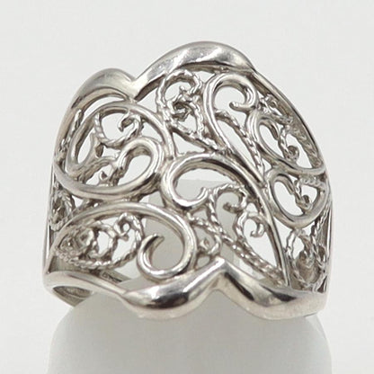 Pt900デザインリング　プラチナ　リングサイズ15号　重量6.50ｇ　レディース（中古）