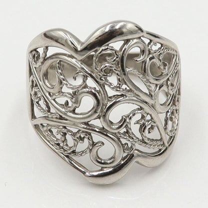 Pt900デザインリング　プラチナ　リングサイズ15号　重量6.50ｇ　レディース（中古）