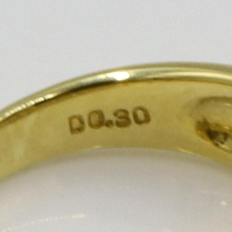 K18ブルートパーズダイヤモンドリング　D0.30ct　リングサイズ11号　重量6.19ｇ(石の重量含む)　 レディース(中古)