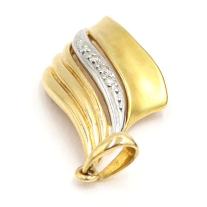 K18/Pt900ダイヤモンドペンダントトップ　D0.04ct　重量4.13ｇ(石の重量含む)（中古）