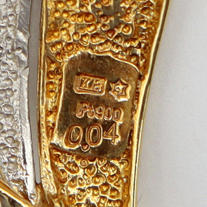 K18/Pt900ダイヤモンドペンダントトップ　D0.04ct　重量4.13ｇ(石の重量含む)（中古）