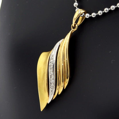 K18/Pt900ダイヤモンドペンダントトップ　D0.04ct　重量4.13ｇ(石の重量含む)（中古）