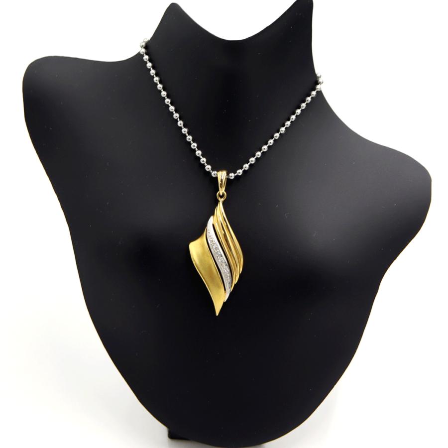 K18/Pt900ダイヤモンドペンダントトップ　D0.04ct　重量4.13ｇ(石の重量含む)（中古）