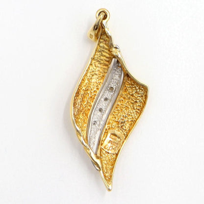 K18/Pt900ダイヤモンドペンダントトップ　D0.04ct　重量4.13ｇ(石の重量含む)（中古）