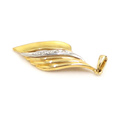 K18/Pt900ダイヤモンドペンダントトップ　D0.04ct　重量4.13ｇ(石の重量含む)（中古）