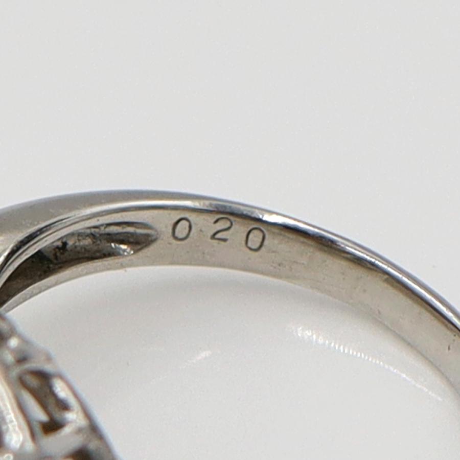Pt900南洋真珠ダイヤモンドリング　P13mm　D0.20ct　リングサイズ12号　重量10.08ｇ(石の重量含む)（中古）