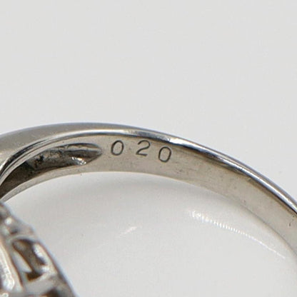 Pt900南洋真珠ダイヤモンドリング　P13mm　D0.20ct　リングサイズ12号　重量10.08ｇ(石の重量含む)（中古）