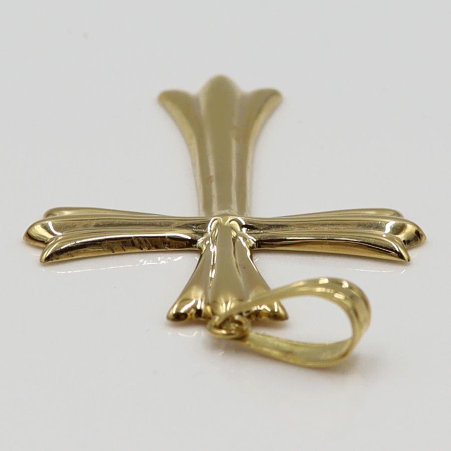 K18クロスペンダントトップ「十字架/クロス」　重量3.18ｇ　レディース（中古）