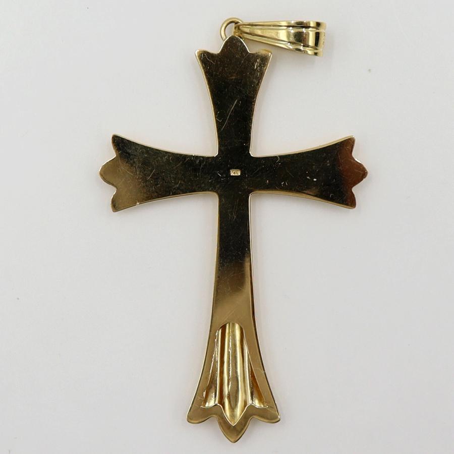 K18クロスペンダントトップ「十字架/クロス」　重量3.18ｇ　レディース（中古）