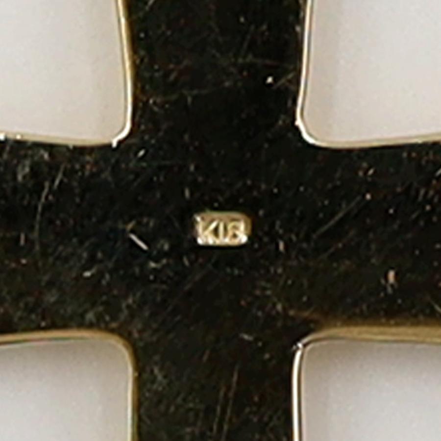 K18クロスペンダントトップ「十字架/クロス」　重量3.18ｇ　レディース（中古）