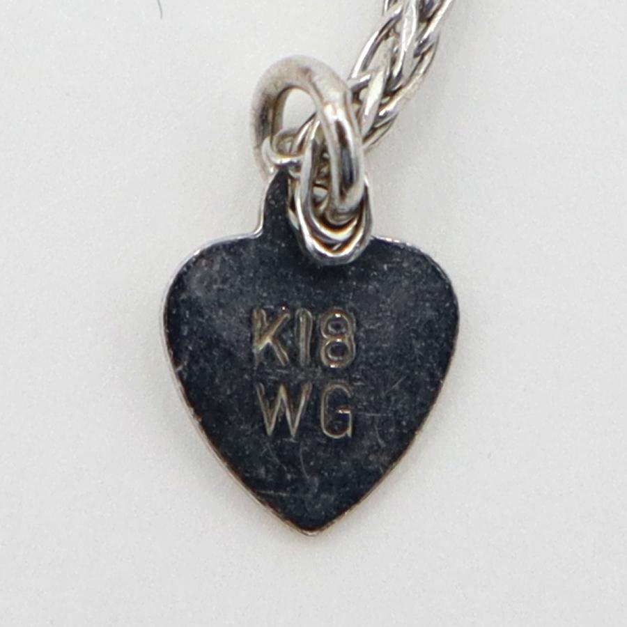 K18WGダイヤモンドクロスネックレス　D0.32ct　長さ約43cm　重量5.01ｇ(石の重量含む)　レディース（中古）