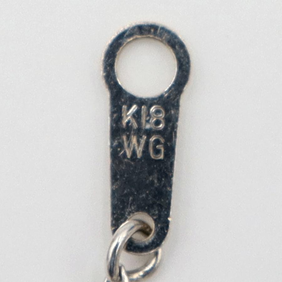 K18WGダイヤモンドクロスネックレス　D0.32ct　長さ約43cm　重量5.01ｇ(石の重量含む)　レディース（中古）