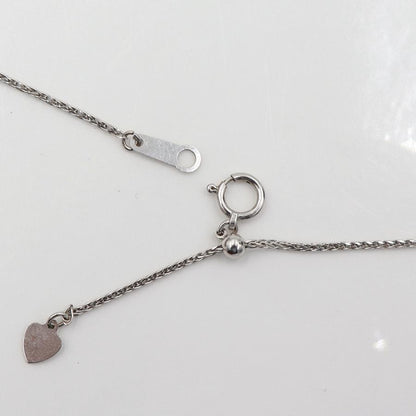 K18WGダイヤモンドクロスネックレス　D0.32ct　長さ約43cm　重量5.01ｇ(石の重量含む)　レディース（中古）