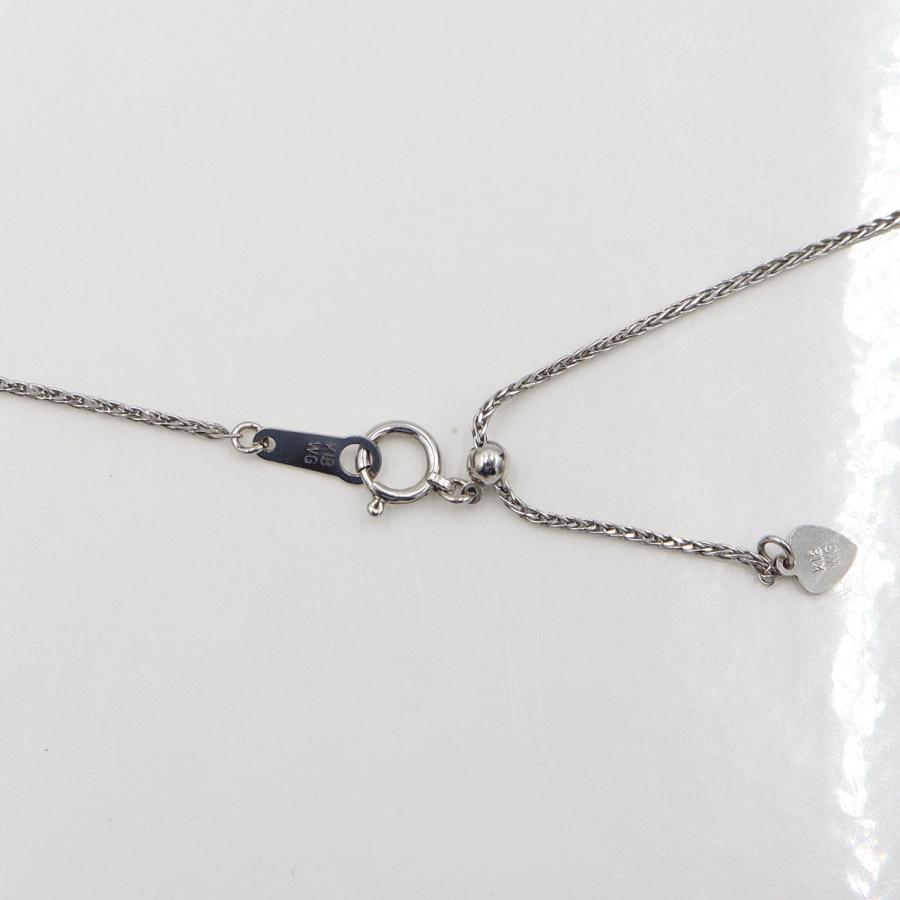 K18WGダイヤモンドクロスネックレス　D0.32ct　長さ約43cm　重量5.01ｇ(石の重量含む)　レディース（中古）