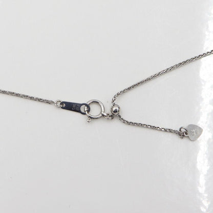 K18WGダイヤモンドクロスネックレス　D0.32ct　長さ約43cm　重量5.01ｇ(石の重量含む)　レディース（中古）