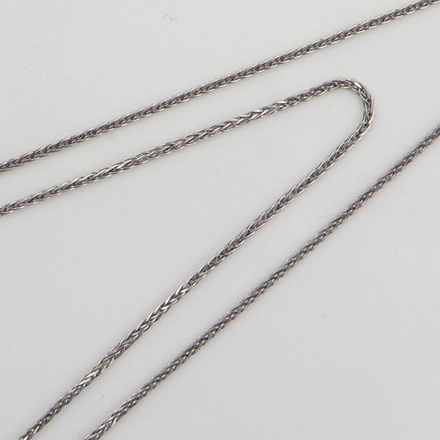 K18WGダイヤモンドクロスネックレス　D0.32ct　長さ約43cm　重量5.01ｇ(石の重量含む)　レディース（中古）