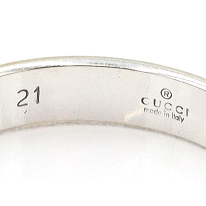 グッチ（GUCCI）750WGリング　リングサイズ21(20号)　重量5.97ｇ　ホワイトゴールド　レディース（中古）