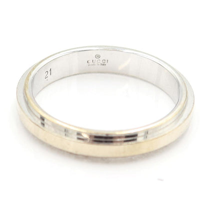 グッチ（GUCCI）750WGリング　リングサイズ21(20号)　重量5.97ｇ　ホワイトゴールド　レディース（中古）