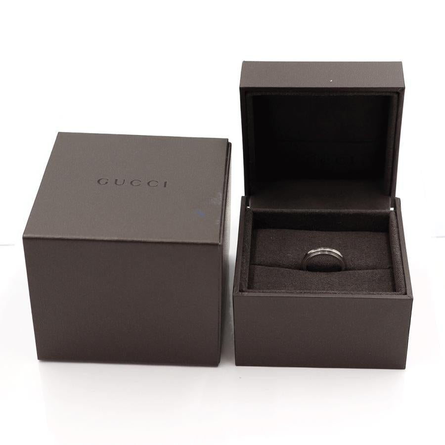 グッチ（GUCCI）750WGリング　リングサイズ10(9.5号)　重量6.03ｇ　指輪　ホワイトゴールド　レディース（中古）