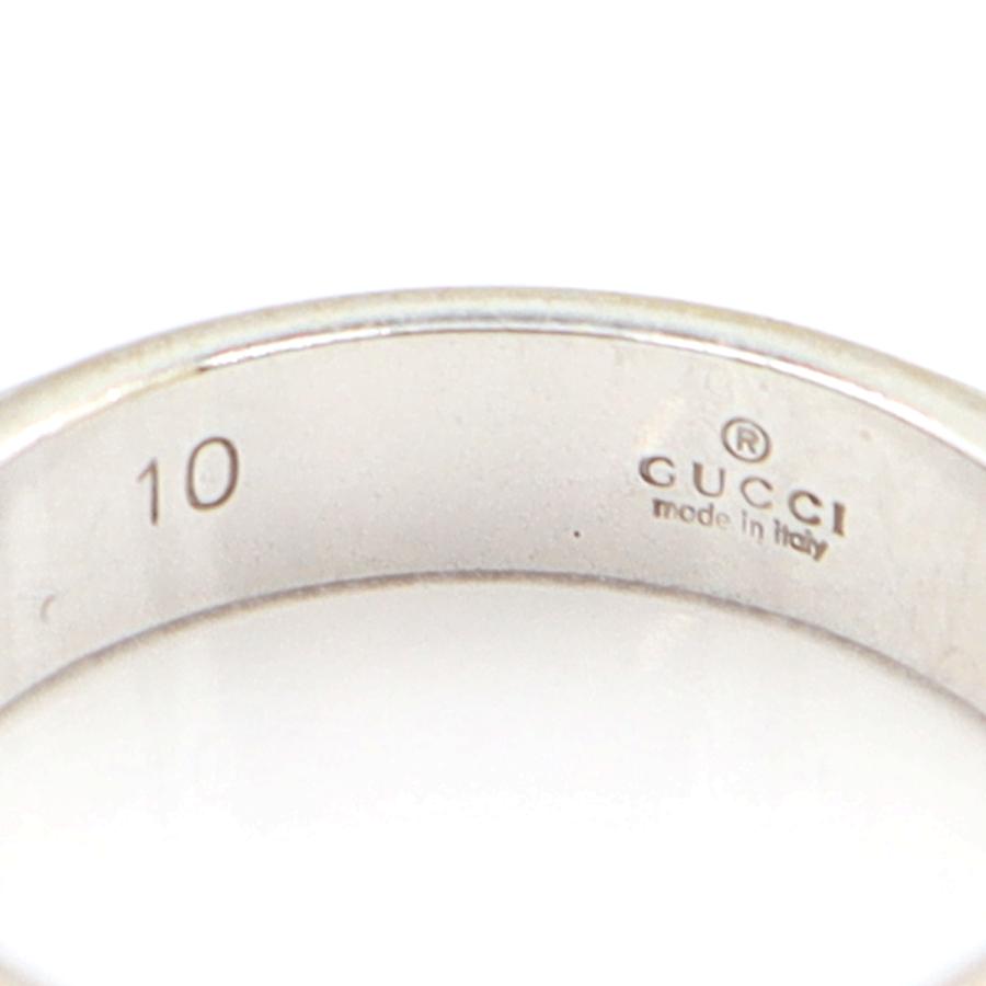 グッチ（GUCCI）750WGリング　リングサイズ10(9.5号)　重量6.03ｇ　指輪　ホワイトゴールド　レディース（中古）