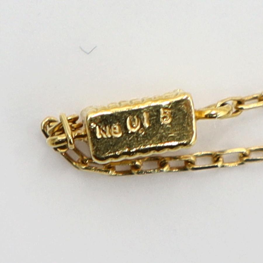 K18ダイヤモンドブレスレット　D0.15ct　長さ14.5cm〜17.5cm　重量1.30ｇ(石の重量含む)（中古）