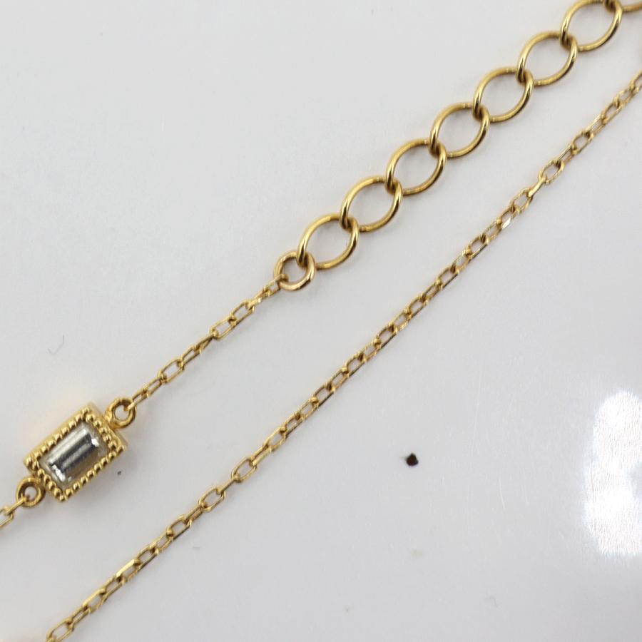 K18ダイヤモンドブレスレット　D0.15ct　長さ14.5cm〜17.5cm　重量1.30ｇ(石の重量含む)（中古）