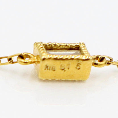 K18ダイヤモンドブレスレット　D0.15ct　長さ14.5cm〜17.5cm　重量1.30ｇ(石の重量含む)（中古）