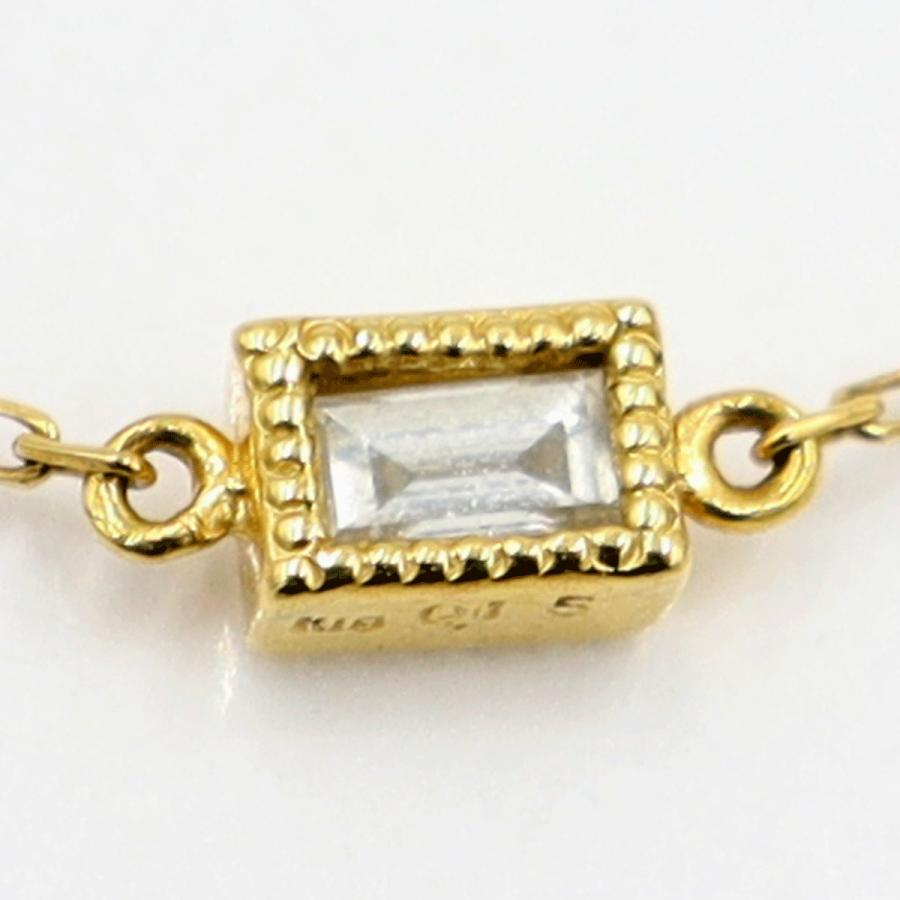 K18ダイヤモンドブレスレット　D0.15ct　長さ14.5cm〜17.5cm　重量1.30ｇ(石の重量含む)（中古）