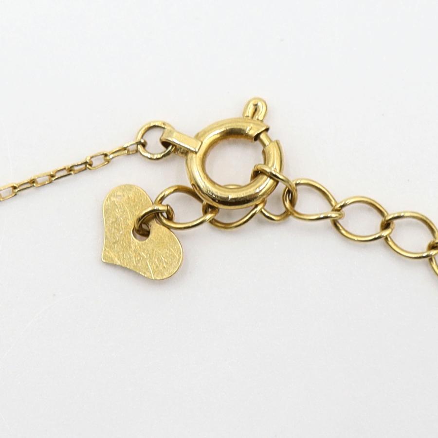 K18ダイヤモンドブレスレット　D0.15ct　長さ14.5cm〜17.5cm　重量1.30ｇ(石の重量含む)（中古）