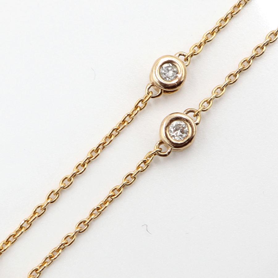 K18ダイヤモンドブレスレット　D0.30ct　長さ16.5cm〜19.5cm　重量2.04ｇ(石の重量含む)（中古）