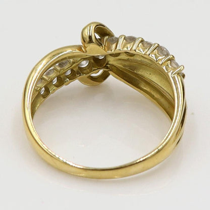 K18ダイヤモンドデザインリング　D0.53ct　リングサイズ13号　重量3.73ｇ(石の重量含む)（中古）