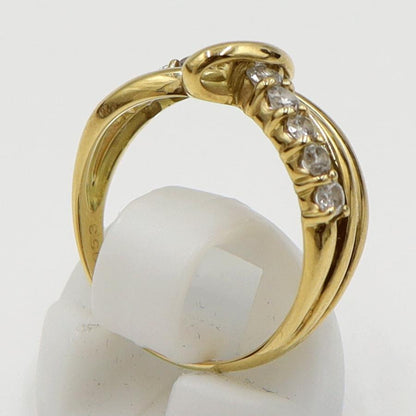 K18ダイヤモンドデザインリング　D0.53ct　リングサイズ13号　重量3.73ｇ(石の重量含む)（中古）