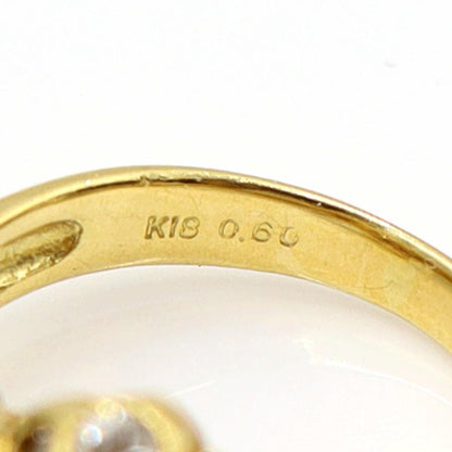 K18ルビーダイヤリング「フラワー」　R0.60ct　D1.00ct　サイズ11号　重量4.75ｇ(石の重量含む)　レディース(中古)