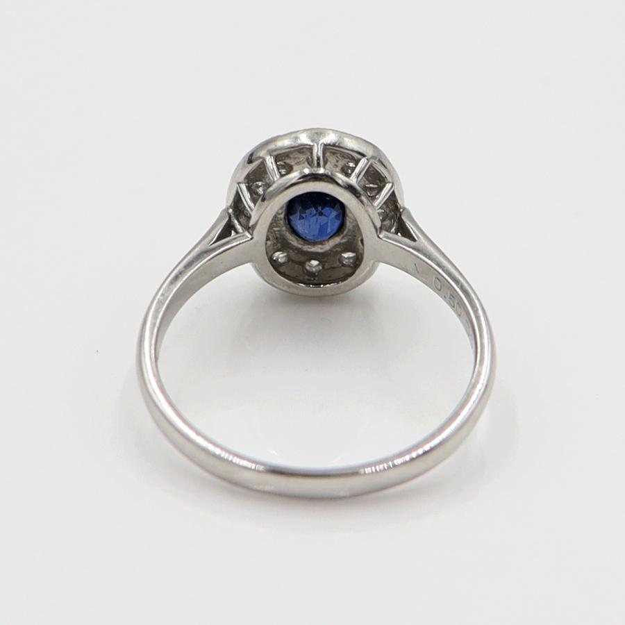 Pt900サファイアリング　S0.50ct　D0.35ct　サイズ13号　重量4.66ｇ(石の重量含む)　レディース (中古)